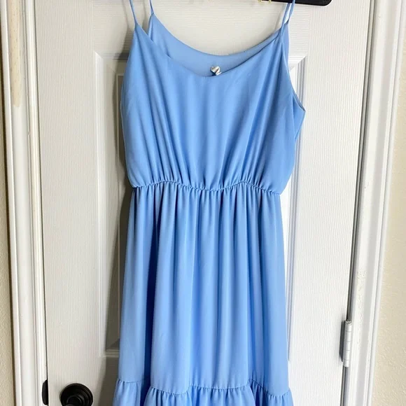 Pinkblush Chiffon Tiered Ruffle Maternity Dress - Picture 3 of 6